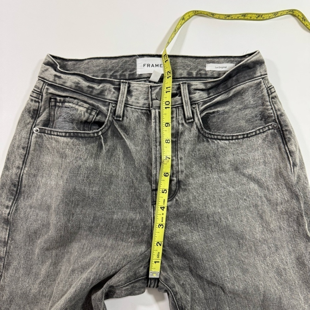 Frame Le Original Jeans Button Fly Straight Malta Rips - Picture 9 of 9